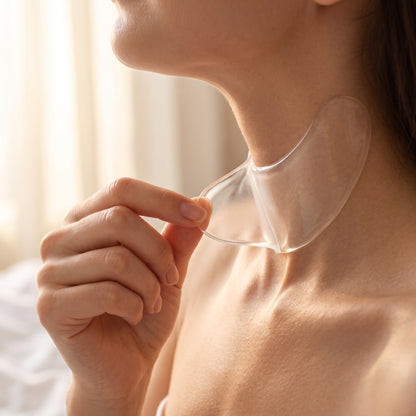 Peeling the neck patch off in the morning