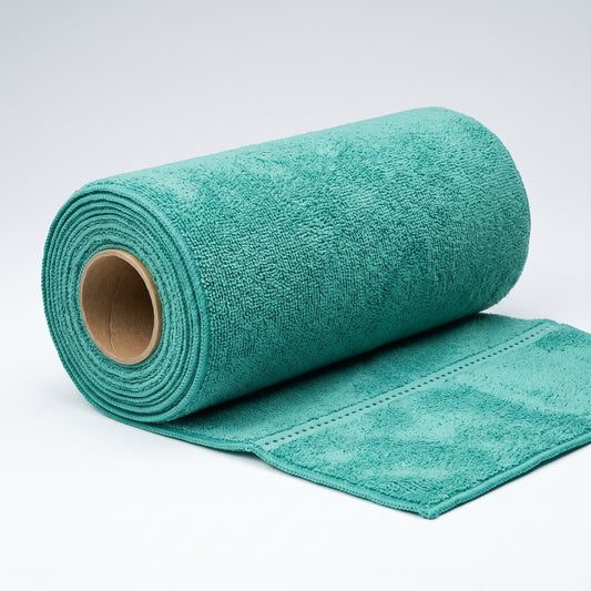 CleverWipe reusable microfiber towel roll with sheets unrolled